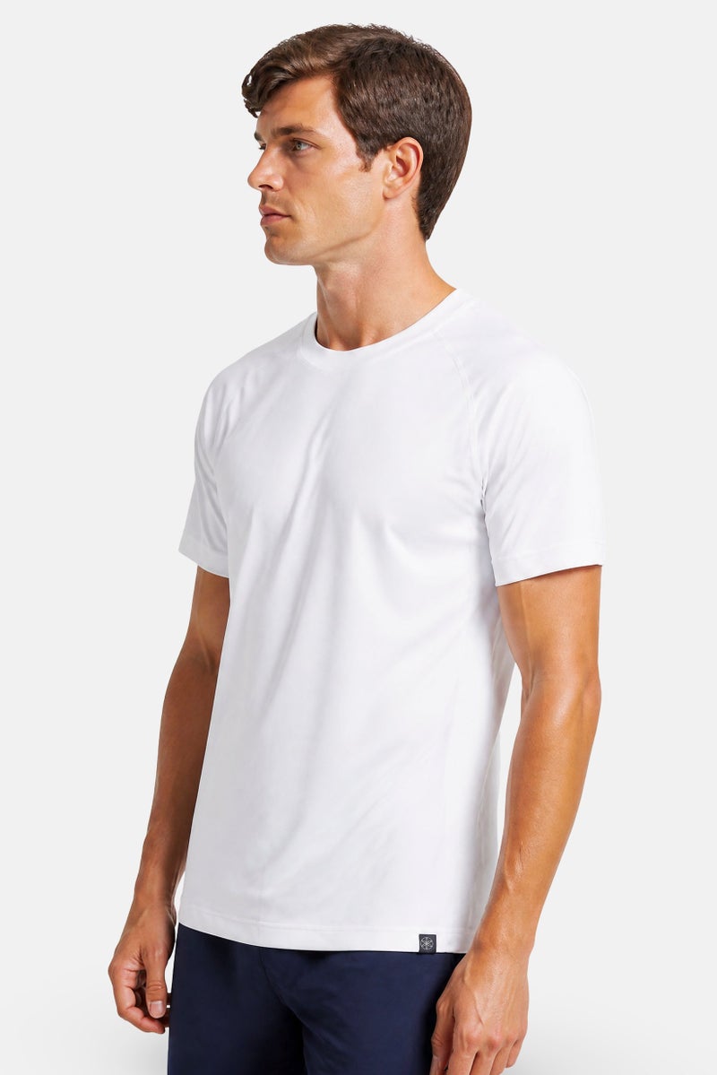 Gaiam Men Slim Fit Short Sleeve Training T-Shirt, White - Image 3