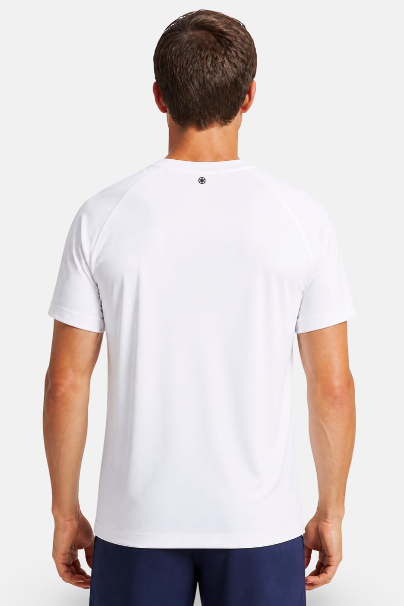Gaiam Men Slim Fit Short Sleeve Training T-Shirt, White - Image 2