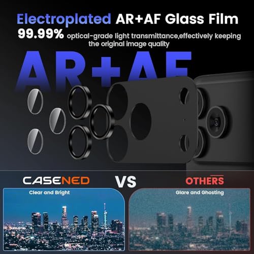CASENED Camera Lens Protector Tempered Glass for iPhone 17 Pro Max - Alloy Metal Cover with Tempered Glass - Scratch Resistant, Easy Installation - Image 2