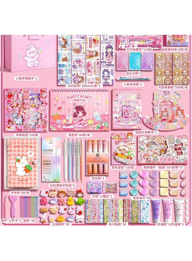 Bluejw 2024 Hand Account Holding Bucket New Cute Hand Account Suit Gift Box Hand Account Book Girl's Toy Children's Day Gift - Image 1