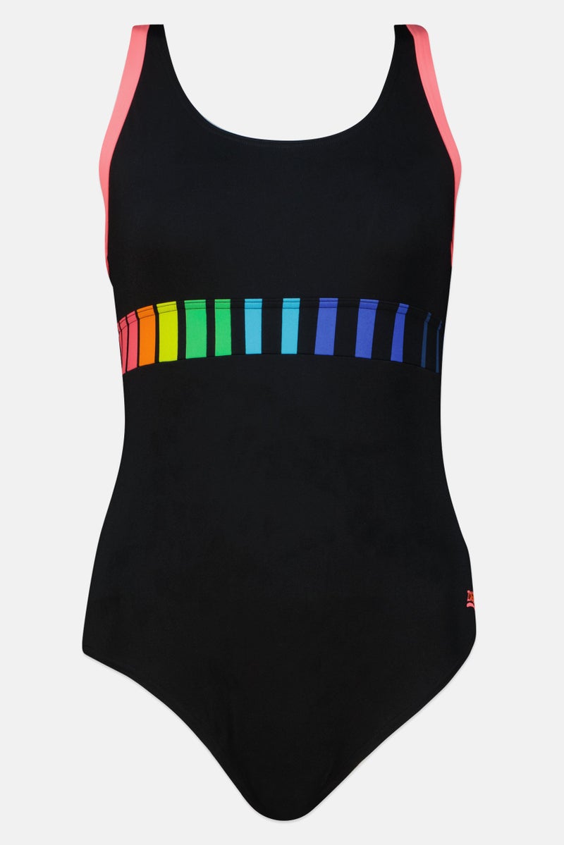 ZOGGS ملابس سباحة قطعة واحدة بشعار العلامة التجارية للنساء، متعددة الألوان - Image 2