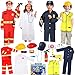 IVENRXIU Toddler Dress Up Clothes Kids Role Play Costumes 4 In 1 SetPolice Doctor Fireman Engineer for Kids Boys and Girls 38 Career Dress Up Pretend Play Toys Birthday Halloween Christmas Gifts - Image 3