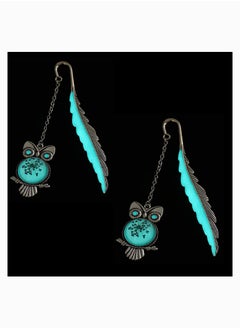 Bookmark Metal Bookmarks Retro Feather Owl Luminous Mark Friend Funny Glow in The Dark C ute Women Men Unique Pretty Separator Book Lovers Girls Kids Adults Gift owl