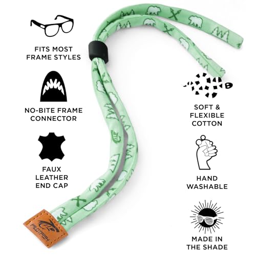 Pilotfish Premium Cotton Eyewear Retainer Sunglass Strap - Multiple Design Options - Soft & Durable Sunglass Holder - Image 2