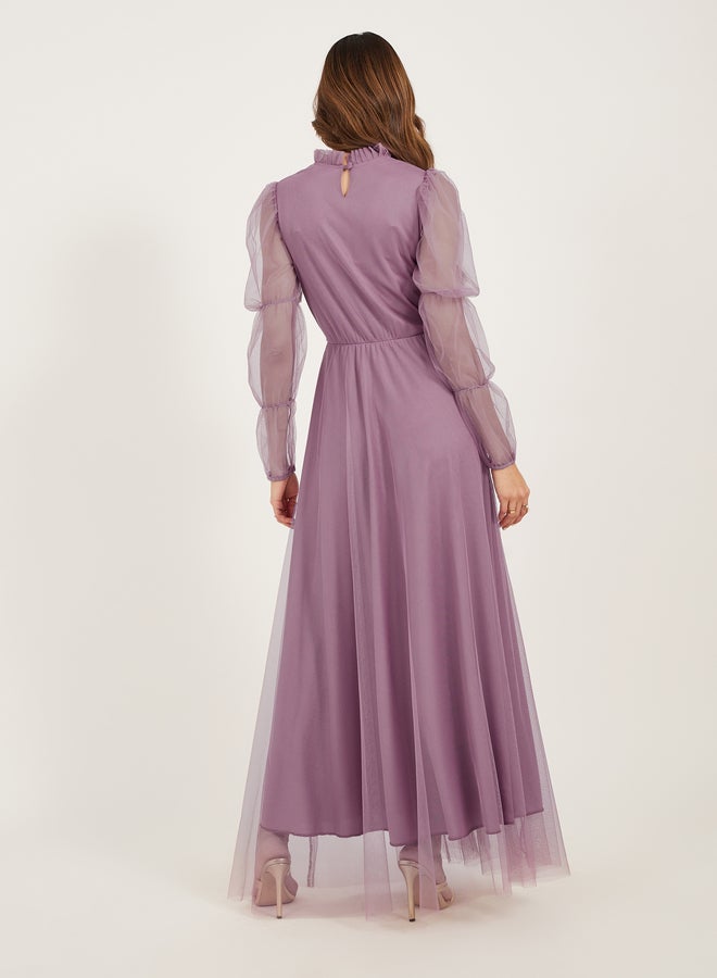 ستايلي فستان ماكسي بأكمام تول - Image 5