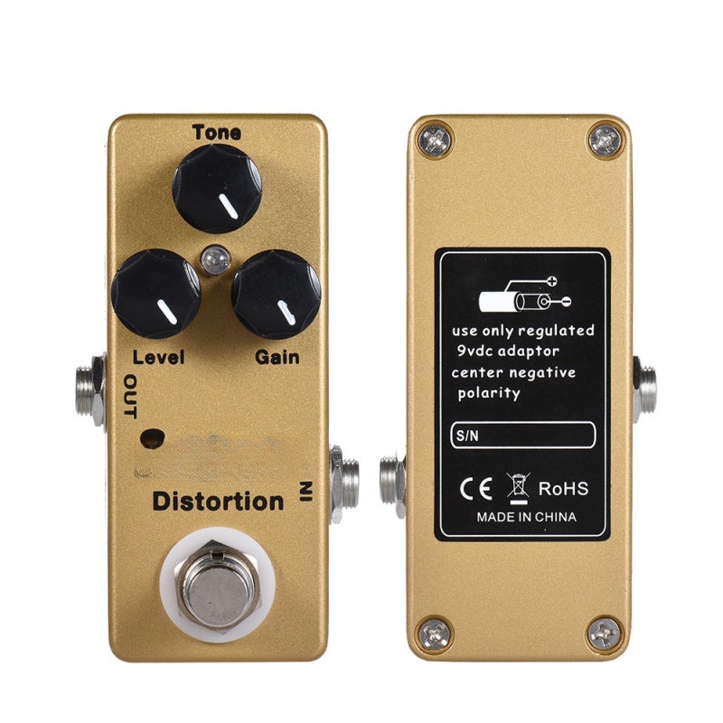 Mosky Distortion Guitar Effects Pedal With 3 Functional Knobs Tone Level Gain True Bypass Mini Effect Pedal - Full Metal Shell Compact Size for Electric Guitar Players - Image 1