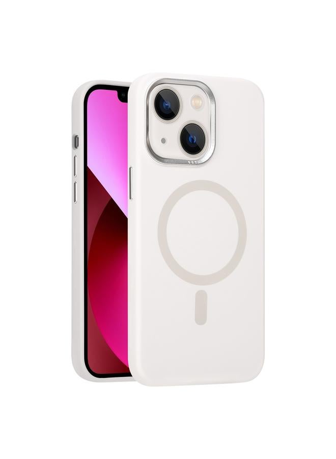 Zaboon Case For iPhone 13 Metal Lens Frame Liquid Silicone MagSafe Phone Case - Image 1