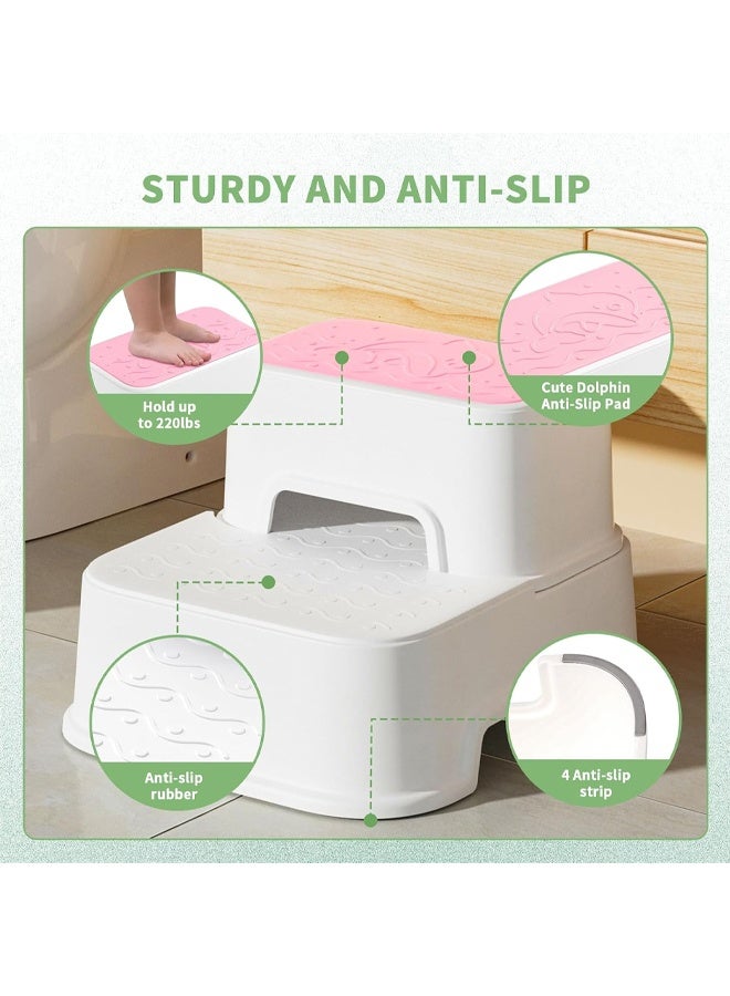 Vividorad Step Stools for Kids,Anti-Slip Potty Training Stool,Toddler Step Stool for Bathroom Sink,Kids Step Stool for Toddlers Potty Training, Multifunctional Toilet Potty Stool for Kids,for Bathroom, Kitchen, Living Room, Bedroom, Toy Room - Image 4