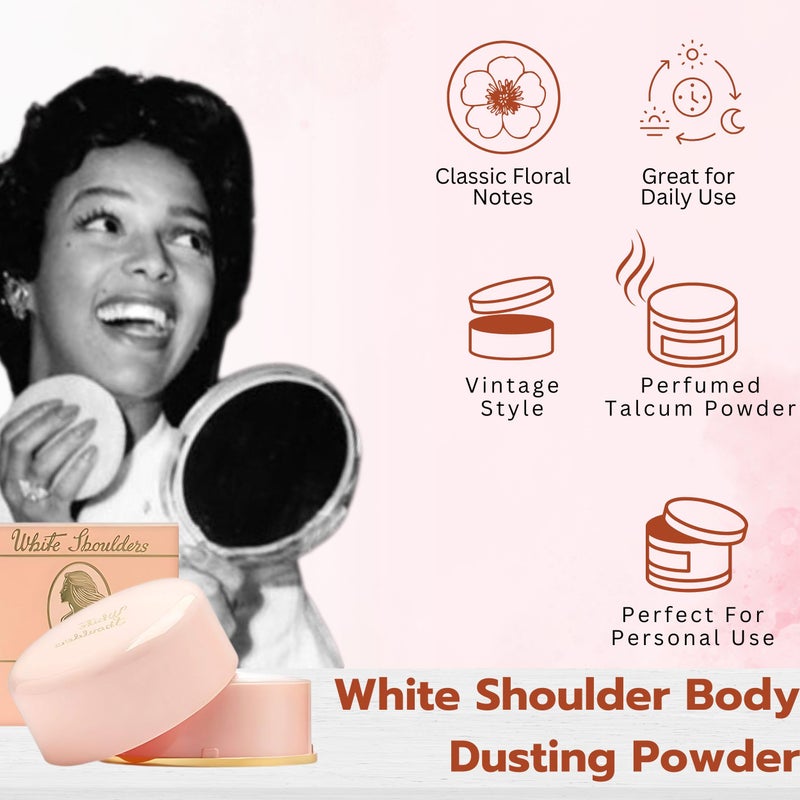Evyan White Shoulders by Evyan for Women Bath Powder 2.6 Oz - Image 5