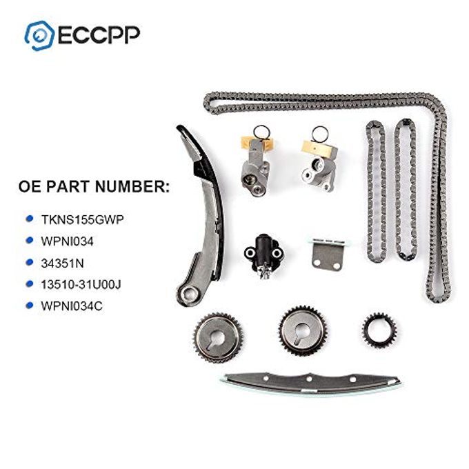 ECCPP TK3034S2 Timing Chain Kit Tensioner Guide Rail Crank SprocketSprockets fits for 2004-2009 2007 2008 for NISSAN Quest 3.5L VQ35DE - Image 5
