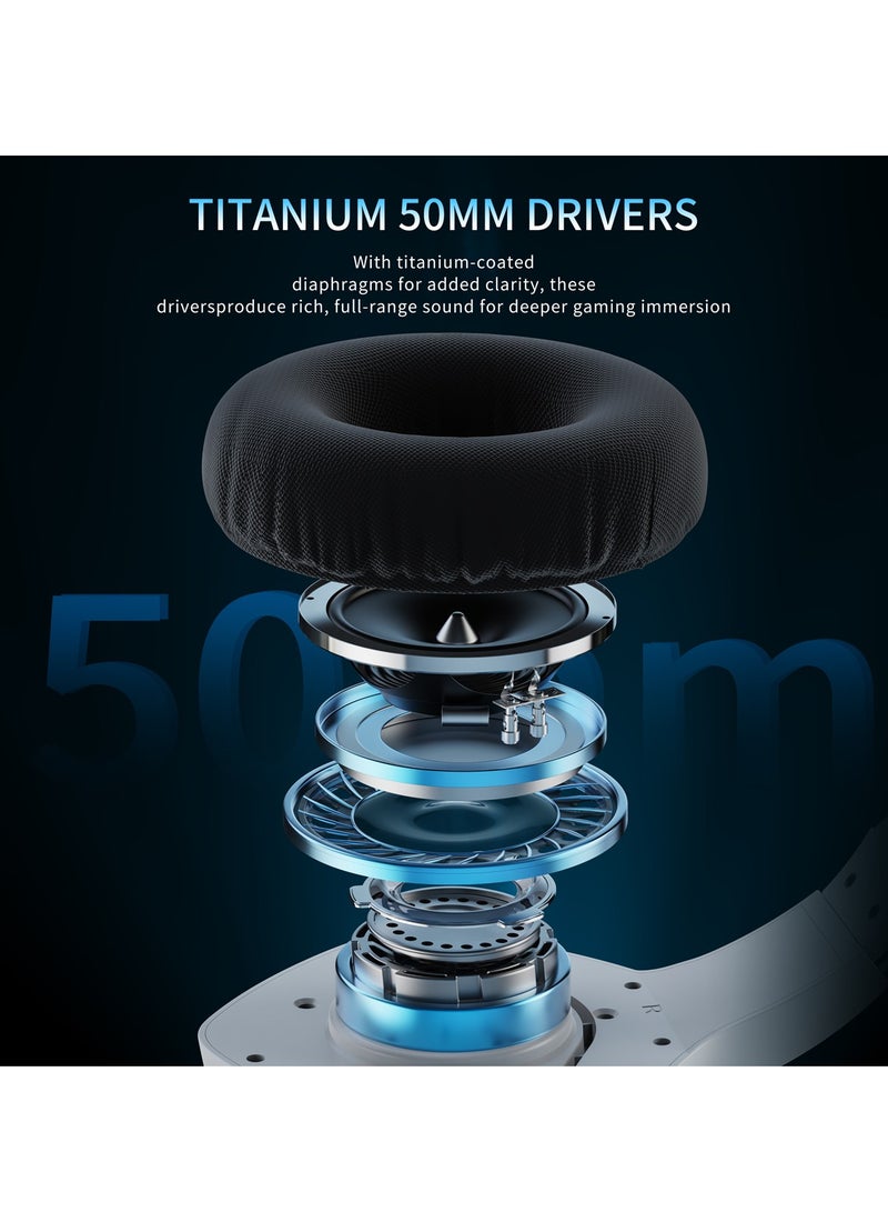 بنيون سماعة ألعاب لاسلكية مع ميكروفون عازل للضوضاء لجهاز الكمبيوتر PS4 PS5، سماعة 2.4G مع ميكروفون لجهاز الكمبيوتر المحمول - Image 3