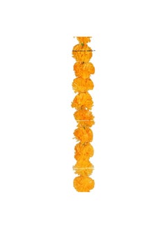 Generic SPHINX ARTIFICIAL MARIGOLD FLUFFY FLOWERS GARLANDS for DECORATION - PACK of 10 (LIGHT ORANGE)  - Image 3