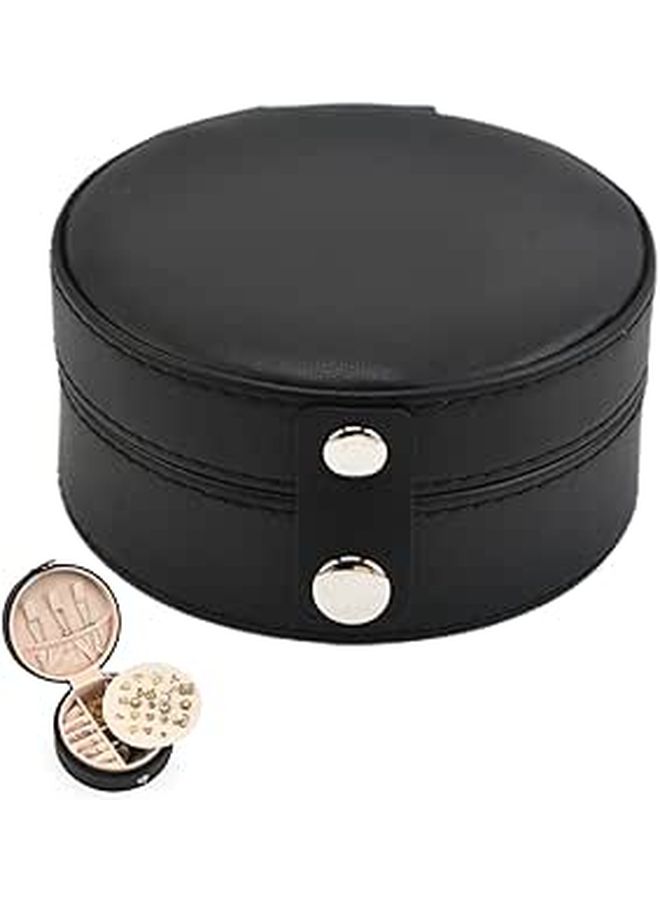 Black Large Travel Jewelry Case for Women Portable Organizer - Image 1