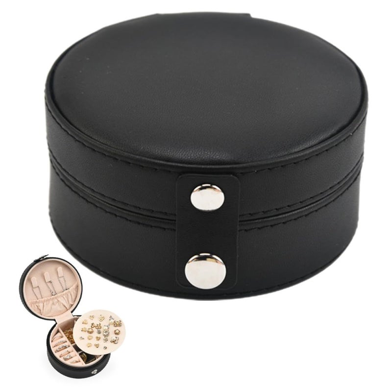 Black Large Travel Jewelry Case for Women Portable Organizer - Image 2