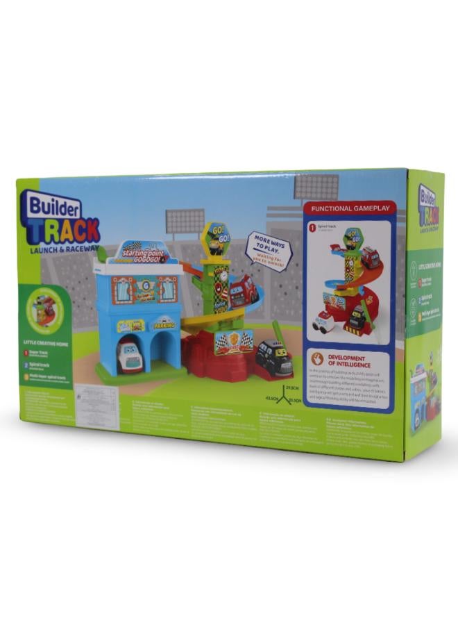 Builder Track Garage & Slide Playset with 2 Cars - Image 2