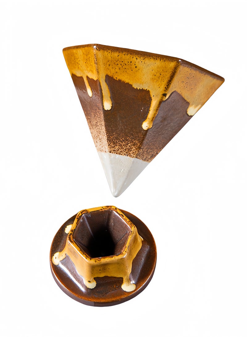 مجموعتان من السيراميك السداسية كوب القهوة حزمة 6.8x9.8x9.5cm - Image 2