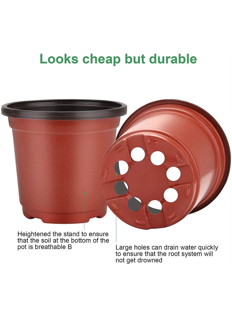 Plant Nursery Pots with Humidity Dome 4" Soft Transparent Plastic Gardening Pot Planting Containers Cups Planter Small Starter Seed Starting Trays for Seedling?30 Sets - Image 3