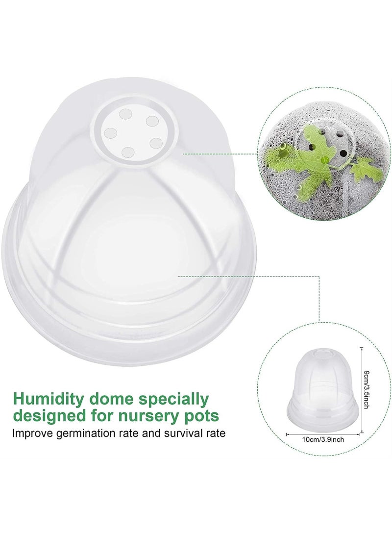 Plant Nursery Pots with Humidity Dome 4" Soft Transparent Plastic Gardening Pot Planting Containers Cups Planter Small Starter Seed Starting Trays for Seedling?30 Sets - Image 5