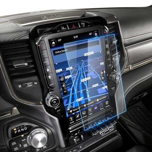 LFOTPP 12In Ram Screen Protector for 2019-2021 2022 2023 2024 D*odge RAM 1500 2500 3500 Glass Uconnect Laramie Longhorn Limited Navigation Touchscreen - Image 1