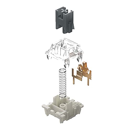 kutethy Gateron G Silver Pro Switches Pre-lubed 3pin RGB SMD Linear Dust-Proof Single Spring Switch for Gaming Mechanical Keyboard (36 Pcs,Silver) - Image 2