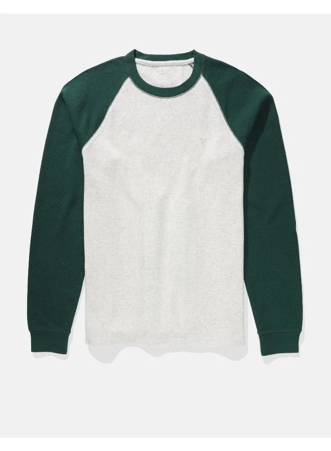American Eagle AE Long-Sleeve Raglan Thermal T-Shirt