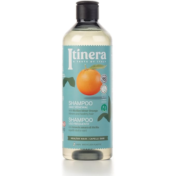 STRBOXONG Daily Renewal Shampoo with Sicilian Bitter Orange for Vibrant and Healthy Hair 95% Natural Products Made in Italy with 100% Recycled Bottle (12.51 Fluid Ounce) - Image 1