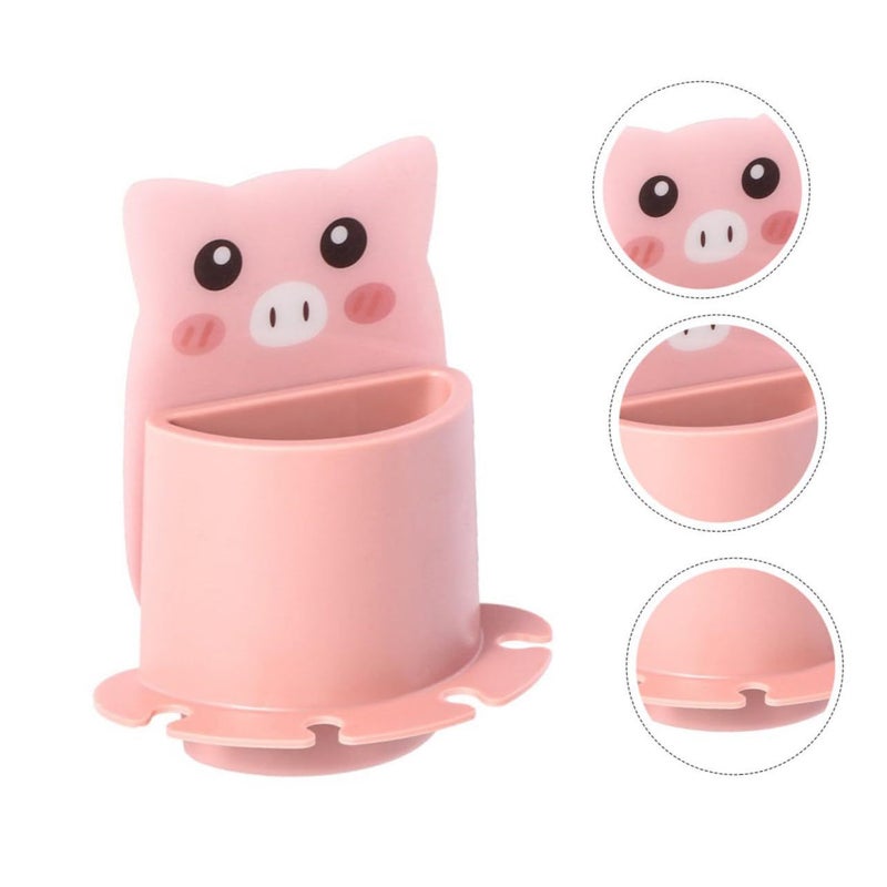 Wall Mounted Toothbrush Holder Suction Cup Storage Rack For Bathroom Organizer Easy Installation No Drilling - Image 4
