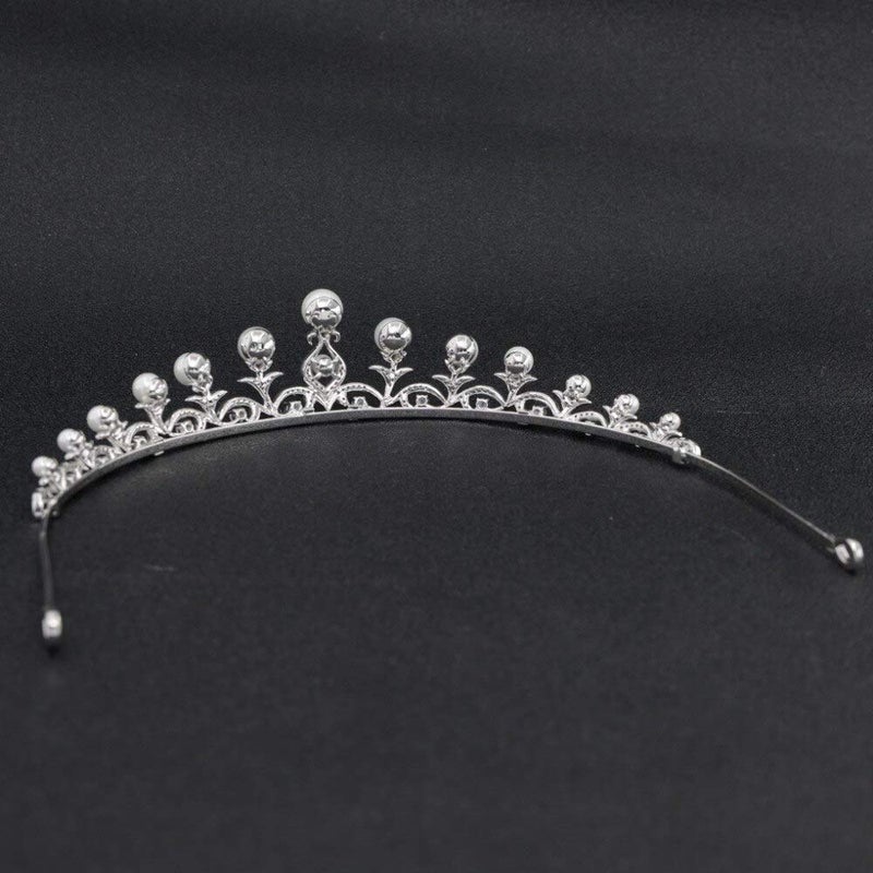 SEPBRIDALS Classic Cubic Zirconia Pearls Wedding Bridal Tiara Crown Women Hair Accessories Jewelry CH10046 - Image 5