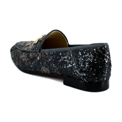 Sam Edelman Women's Loraine Loafer, Black Multi Sequin, 7 Wide - Image 3