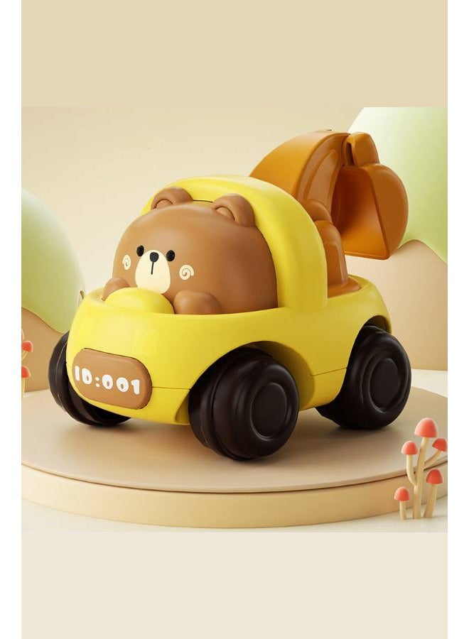 Portable Inertia Car Toy for Boy Girl Cartoon Engineering Vehicle Plaything Lightweight and Compact Design for Fun and Birthday Parties for Boys and Girls  - Image 2