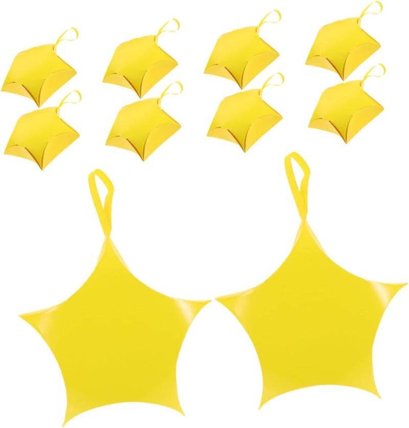 IDEANATEGRATE 10pcs Gold Star-shaped Candy Boxes Paper Treat Storage Boxes Wedding Party Favor Packaging for Graduation Birthday Celebration - Image 1