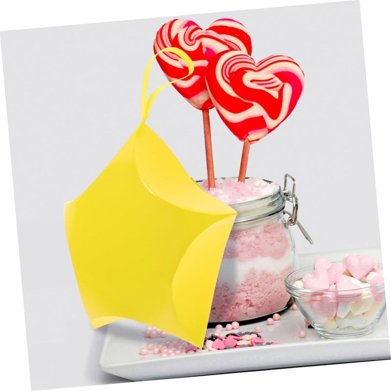 IDEANATEGRATE 10pcs Gold Star-shaped Candy Boxes Paper Treat Storage Boxes Wedding Party Favor Packaging for Graduation Birthday Celebration - Image 5