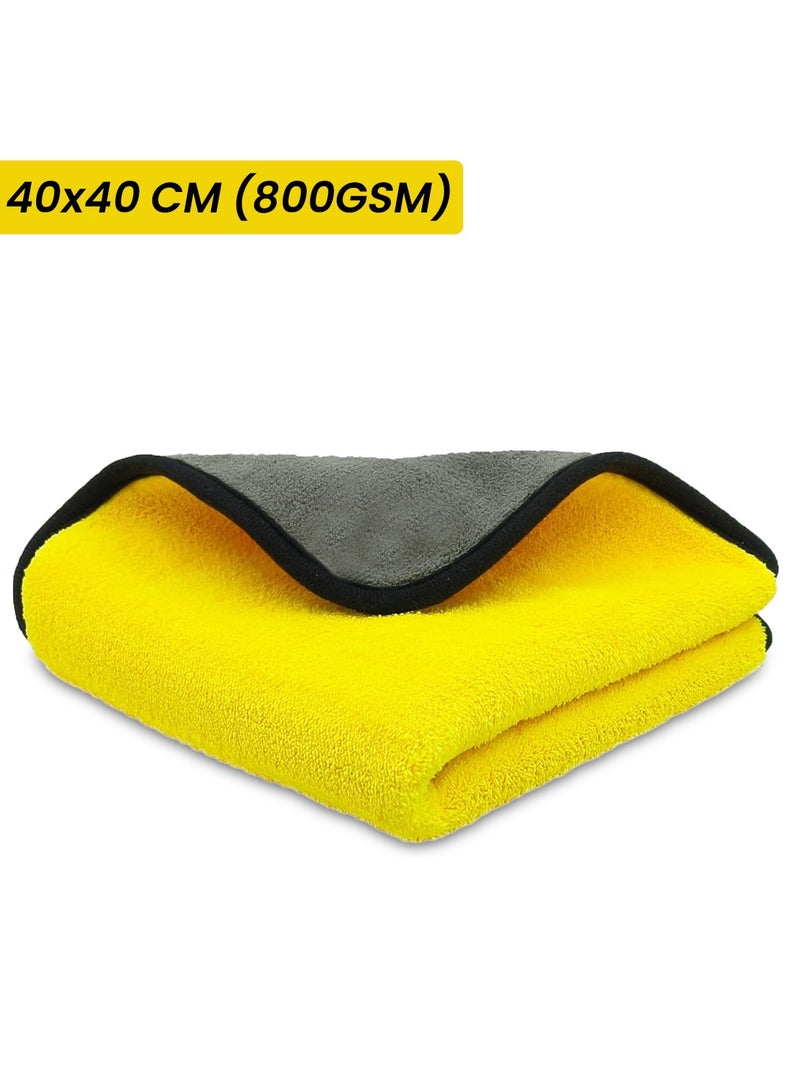 FAJ Premium Quality Microfiber Cleaning Towel 1 Pcs 40x40cm 800GSM Ultra-Absorbent Washing Towel 800G160 - Image 2