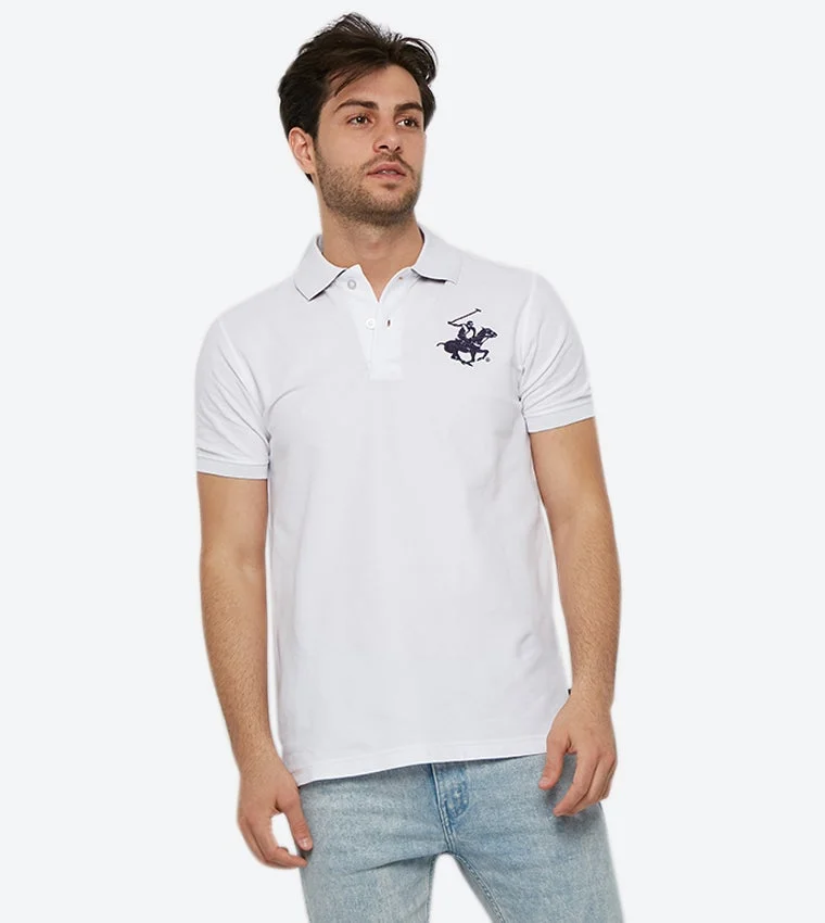 BEVERLY HILLS POLO CLUB Logo Detail Short Sleeves Polo T-Shirt
