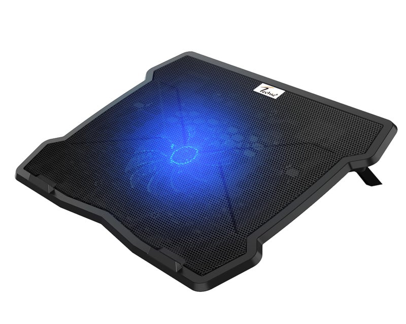 TECHIE Dual Fan Laptop Cooling Pad with Mobile Stand – Ergonomic Foldable Design, Adjustable Angles (6.5°–40°), 2 USB Ports, Fits Laptops up to 15.6 inch - Image 1