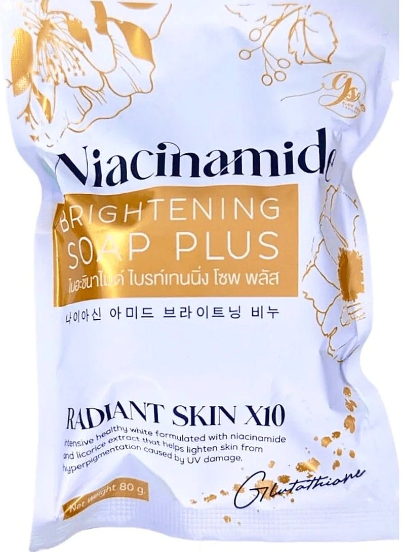 جي أس صابون نياسيناميد لتفتيح البشرة وإزالة التصبغات الناتجة عن أضرار أشعة الشمس فوق البنفسجية . - Image 1