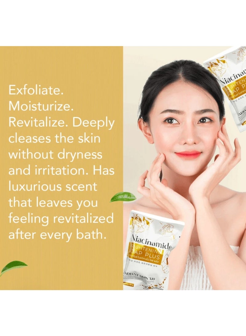 جي أس صابون نياسيناميد لتفتيح البشرة وإزالة التصبغات الناتجة عن أضرار أشعة الشمس فوق البنفسجية . - Image 5