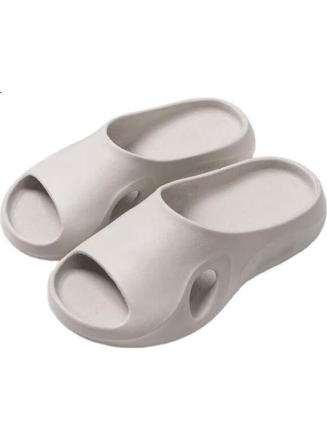 Xggc Non-Slip Slippers For Men, Summer Home Bathroom Shower-Specific Elderly Sandals For Women, Beige, Size 38-39 - Image 3