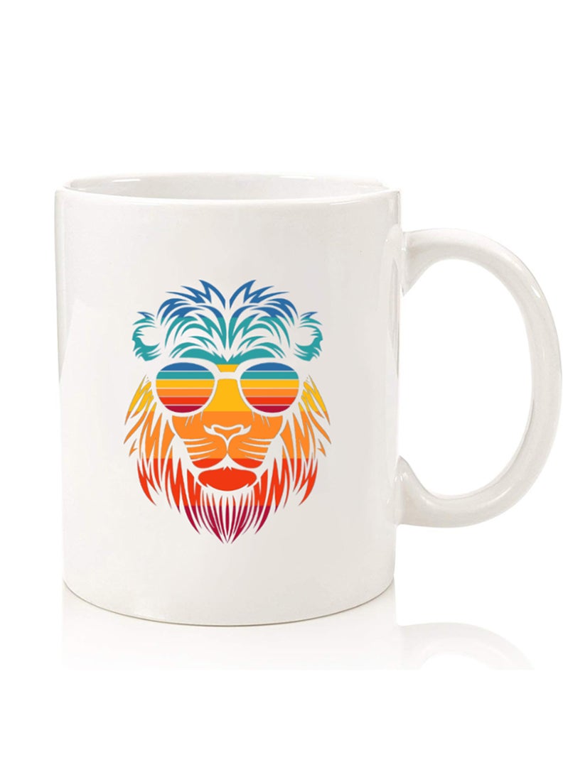 Theodor Premium Quality Two Sided Printed Coffee Mug Tea Cup For Home Office, Kids Men Women lion - Image 1