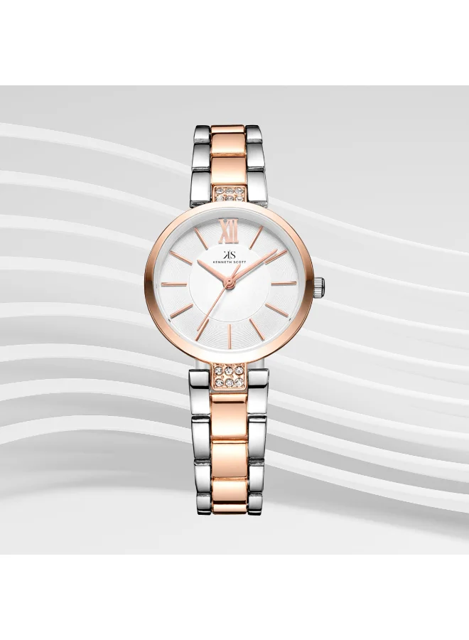 كينيث سكوت Women's Stainless Steel Analog Watch K23533-KBKW - 30 mm