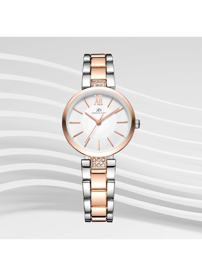 KENNETH SCOTT Women's Stainless Steel Analog Watch K23533-KBKW - 30 mm - Image 4