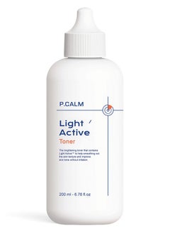 P.CALM Light Active Toner 6.7 Fl.Oz Vegan Hyperpigmentation Dark Spot Correction Facial Toner For Sensitive Skin Korean Skincare  - Image 1