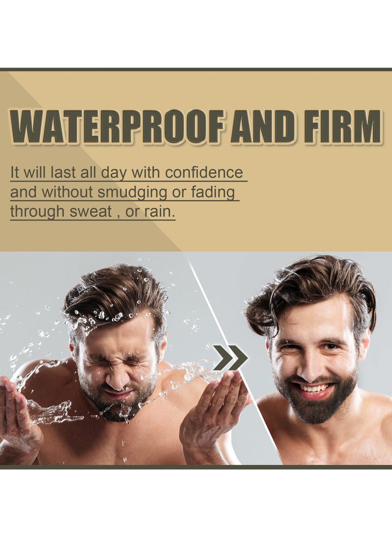 East Moon - Beard Pencil Filler for Men, Long Lasting Beard Filling Pen Kit with Brush and Beard Styling Comb Tool Creates Natural Looking Beard, Moustache and Eyebrows - Image 1
