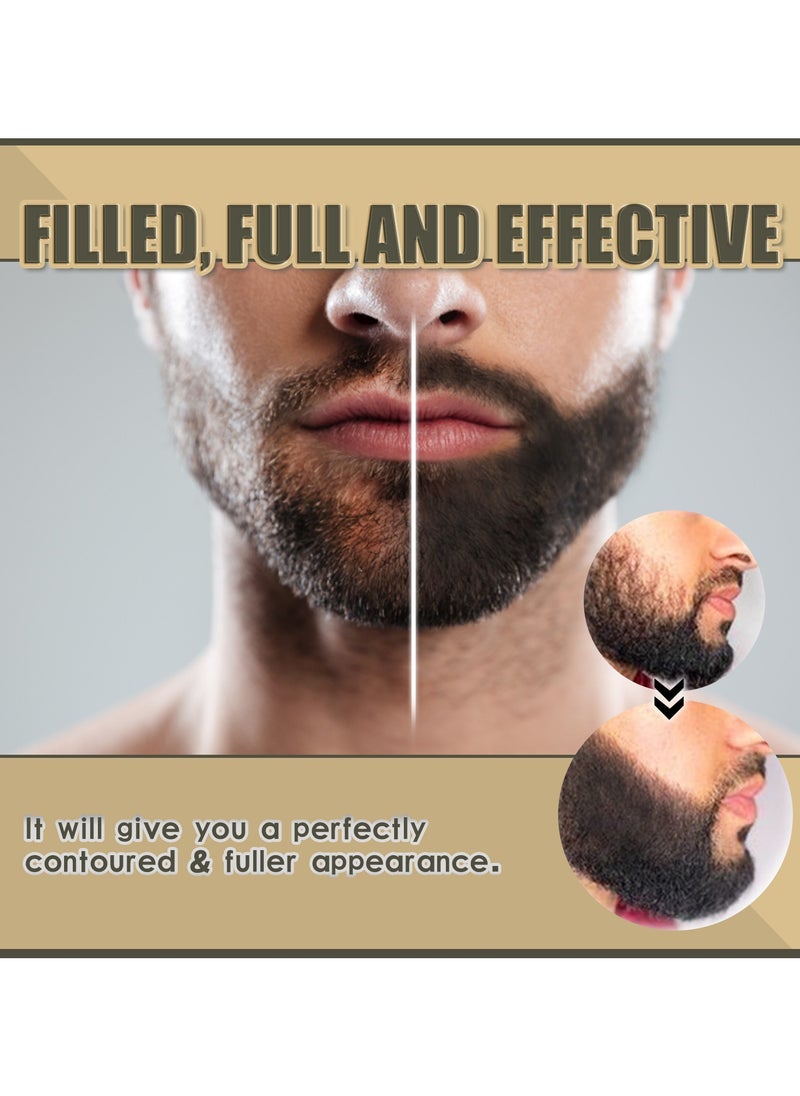 East Moon - Beard Pencil Filler for Men, Long Lasting Beard Filling Pen Kit with Brush and Beard Styling Comb Tool Creates Natural Looking Beard, Moustache and Eyebrows - Image 1