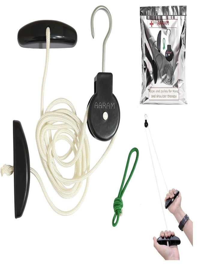 AARAM Overhead Hand Shoulder Pulley Equipment Kit w/Rope for Home Gym Exercise & Physical Therapy, for frozen shoulder and hand physiotherapy exercise and general hand movement exercise. - Image 1