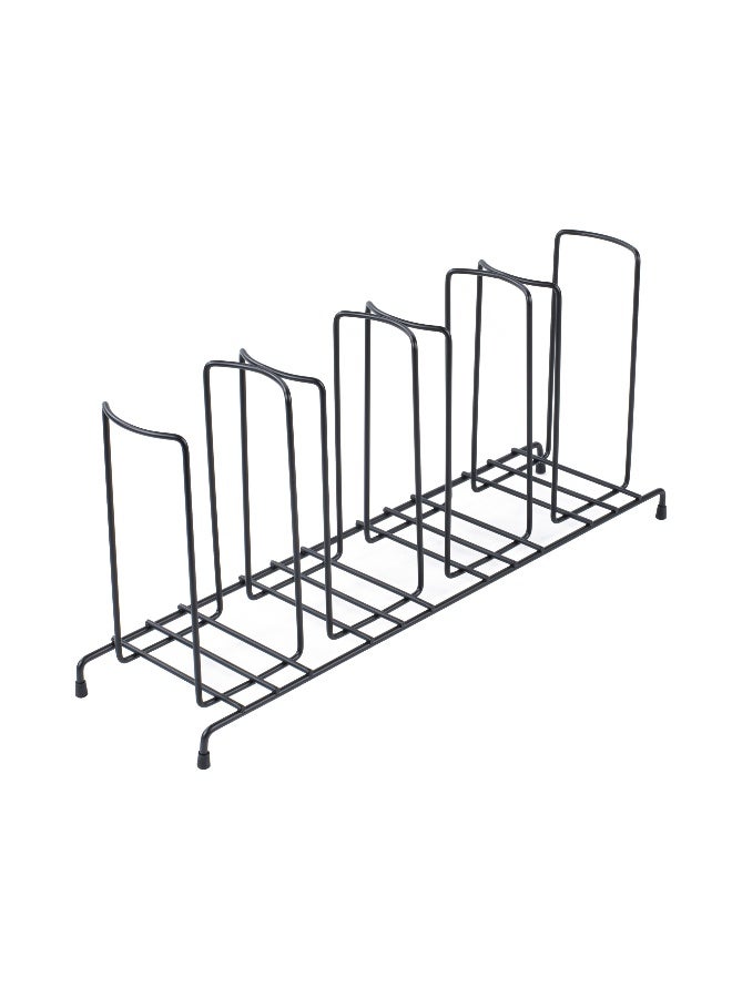 Restaurantware Restpresso 18.5 Inch x 5 Inch x 8.5 Inch Coffee Cup Organizer, 1 4-Section Cup And Lid Organizer - Wire Design, Compact, Black Iron Wire Cup Dispenser, For Countertops And Storage - Image 2