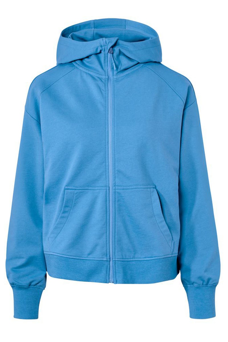 Tchibo هودي تدريب بأكمام طويلة للنساء بتصميم عادي، أزرق - Image 2