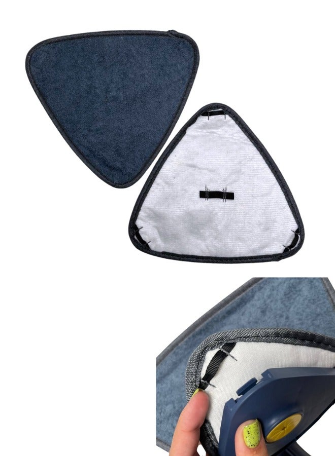 Microfiber Triangle Mop Pads Replacement – Universal Wet & Dry Refill Cloths Compatible with Most Spray & Reveal Mops, Durable Cleaning Pads (2-Pack) - Image 1