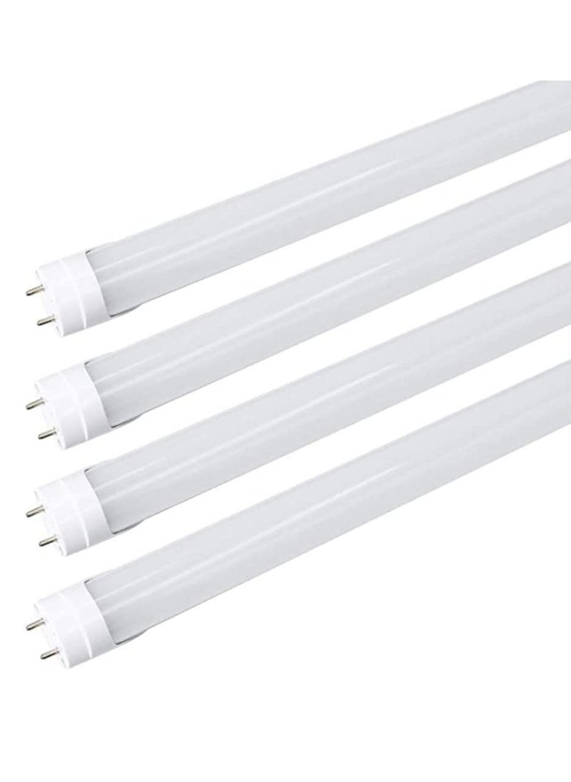 Yuwell Pack Of 4 Led Tube Light T8 Rod 2FT Dual End Powered Ballast Bypass 900Lumens 10W Frosted Cover AC85 265V Lighting Tube Fixtures  - Image 1