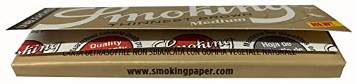 Smoking 25 Pk Smoking Thinnest Brown Unbleached Medium 1-1/4 RYO Cigarette Rolling Paper - Image 4